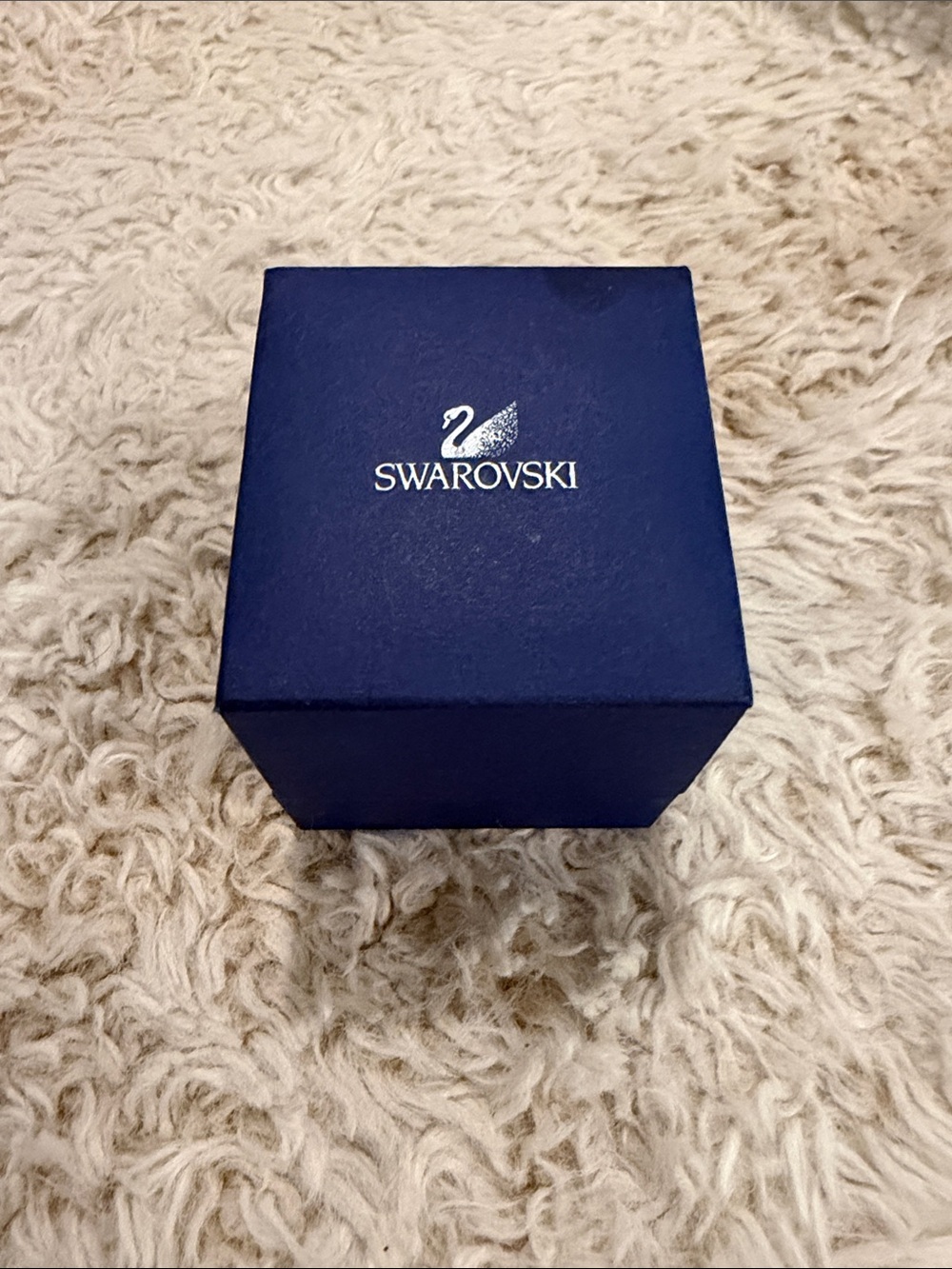 Swarovski oversized clear cushion-cut crystal cocktail/statement ring